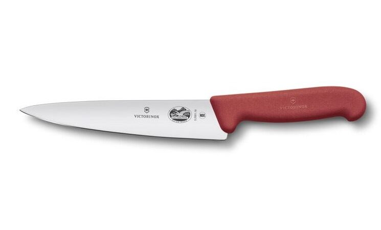 5.2001.19 Victorinox Chef Knife, Red Fibrox Handle, 19cm