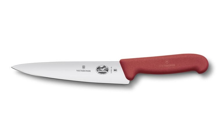 Victorinox Chef Knife, Red Fibrox Handle, 19cm