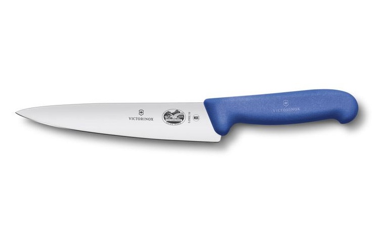 Victorinox Chef Knife, Blue Fibrox Handle, 19cm