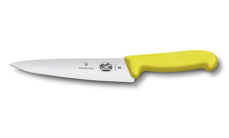 5.2008.19 Victorinox Chef Knife, Yellow Fibrox Handle, 19cm