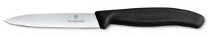 Paring Knife, Black Handle, 10cm