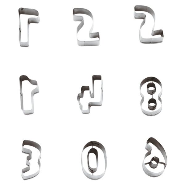 Stainless Steel Cutters Set – Numbers