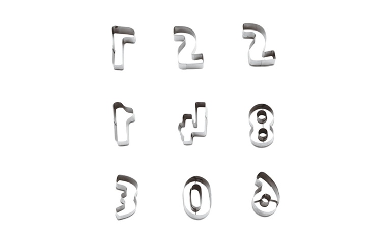 Stainless Steel Cutters Set – Numbers