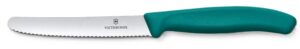 Tomato Knife, Green Handle, 11cm