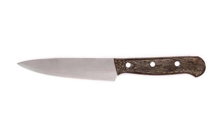Chef Knife, Wood Handle, 13 cm