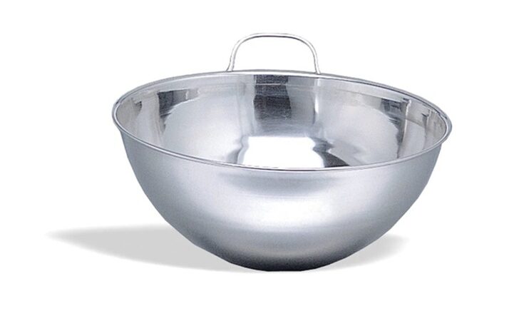 Stainless Steel Mixing Bowl Flat Bottom with handle, 35 cm