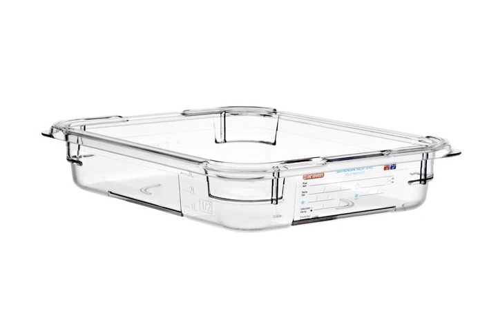 9821 Polycarbonate Container With Lid GN 1/2 - 65mm