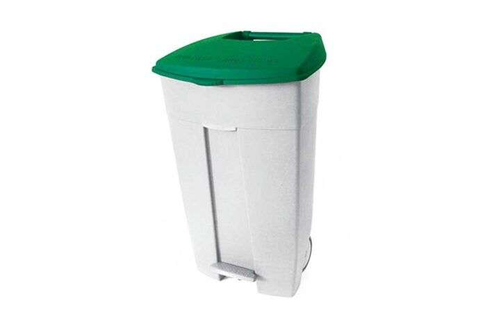 Mobile Waste Bin Green Lid, 120 L
