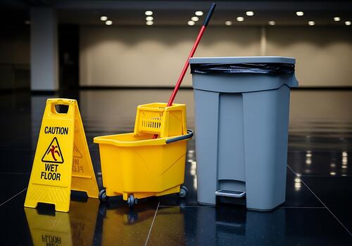 Waste Bin Yellow Lid, 22 L