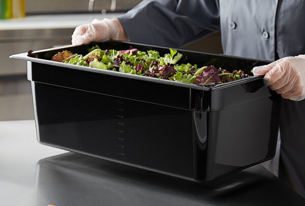 2068259 Black Polycarbonate Container GN 1/1 – 200 mm