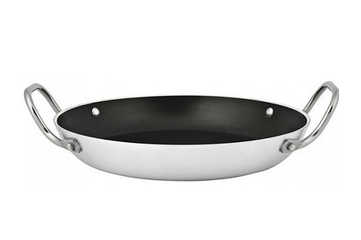 Paella Pan Stainless Steel Paella Pan Nonstick Coating, 32 cm