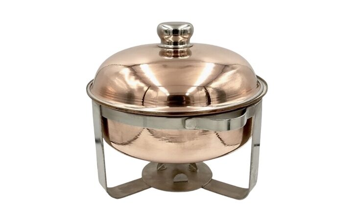 Round Chafing Dish 1 Round Cooper Chafing Dish, 35 cm