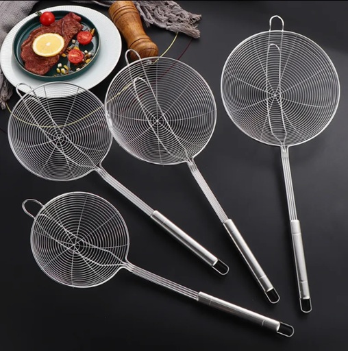 Skimmers Stainless Steel Heavy One Piece Skimmer, 8 cm