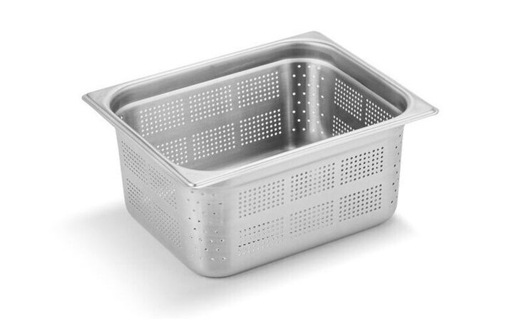 Stainless Steel Perforated Container GN 1/2 – 150 mm