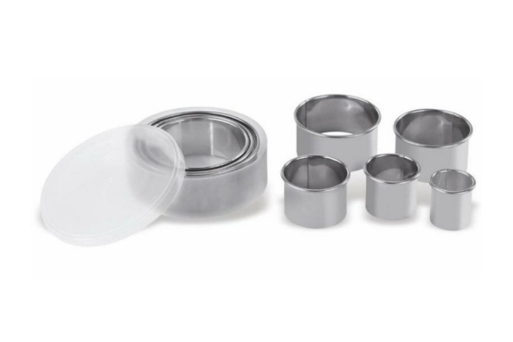 Stainless Steel Plain Cutters Set, 8 pcs