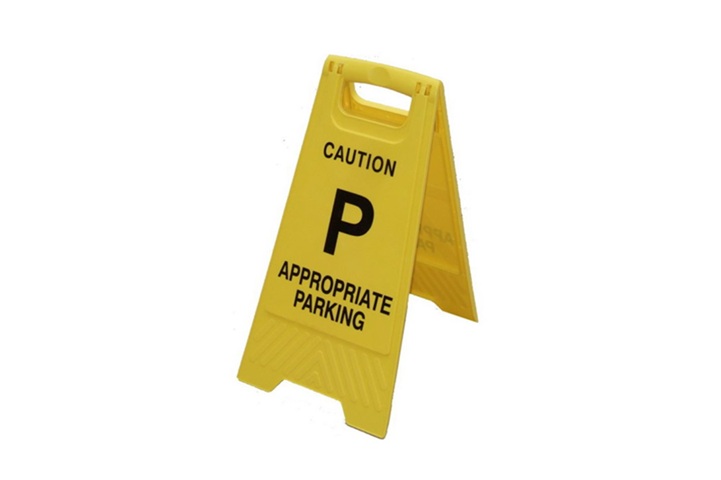 Caution Sign - Appropriate Parking