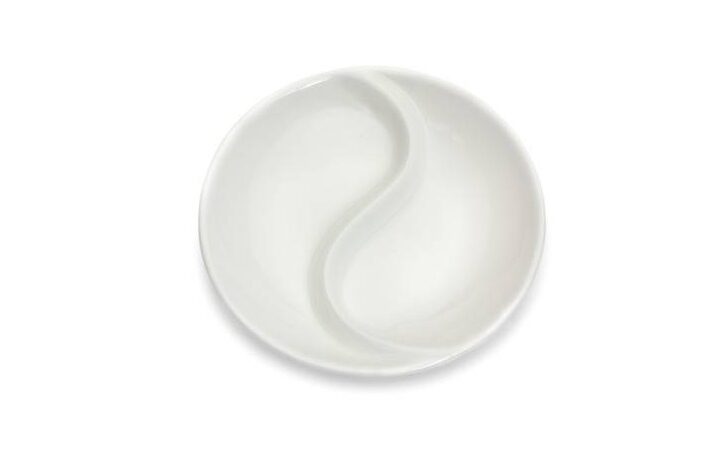 Porcelain Yin Yang Dip Dish, set of 12