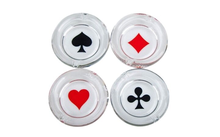 Set of 4 Glass Ashtrays