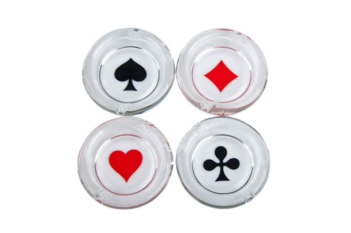 Set of 4 Glass Ashtrays