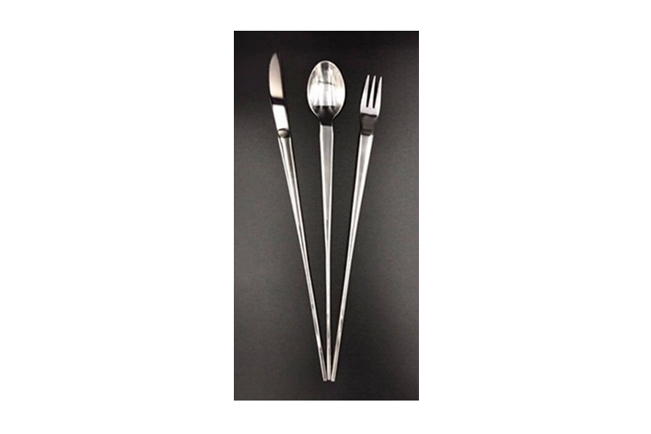 Tasting Set 2 Set of Long Handle Spoon + Fork + Knife / 3 Pieces