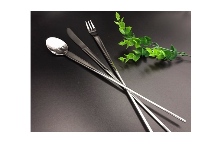 Tasting Set 33 Set of Long Handle Spoon + Fork + Knife / 3 Pieces