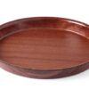 deep round tray wood Wooden Round Non-Slip Deep Serving Tray, 36 cm