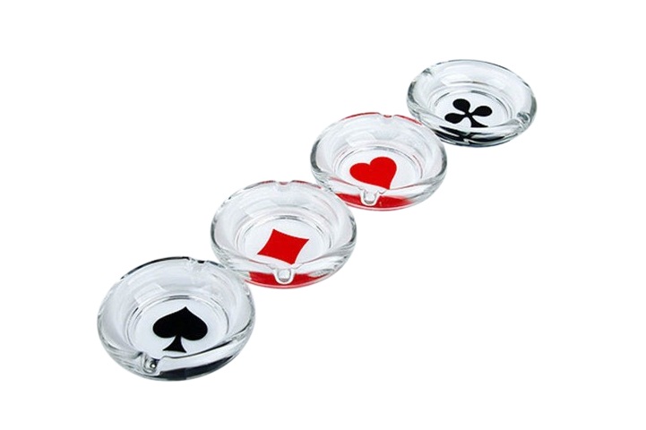 Set of 4 Glass Ashtrays