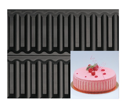 3D Mats / Straight Flutes Silicone Mat