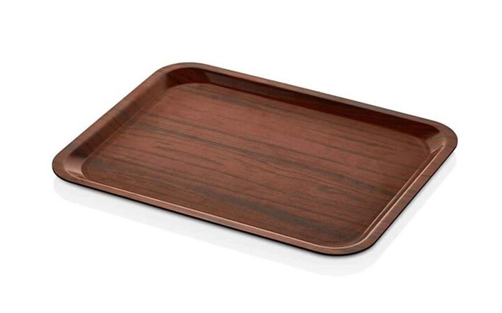 Wooden Rectangular Non-Slip Serving Tray, 46x35 cm